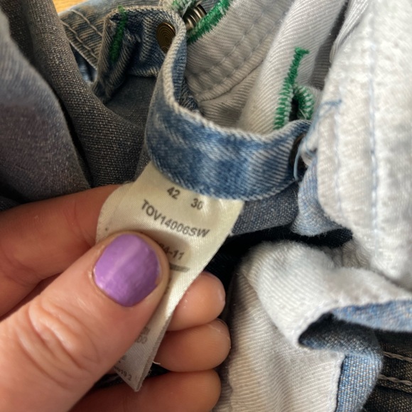 *VINTAGE* Liberty lightwash denim overalls 42W 30L - Picture 3 of 5